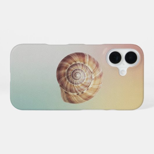 Vintage Spiral Seashell iPhone 16ケース (裏面横)