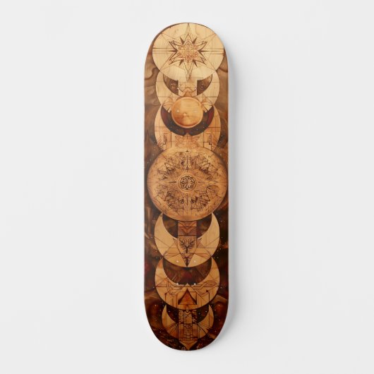 Vintage spiritual design skateboard スケートボード (正面)