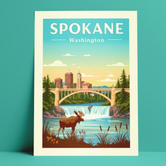 Vintage Spokane Washington ポストカード