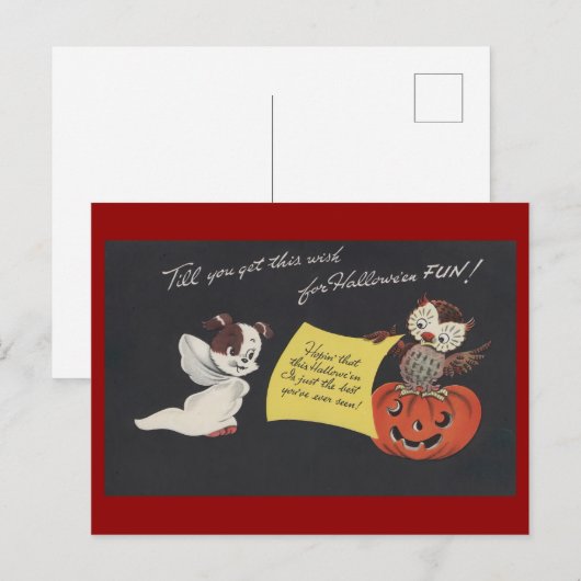 Vintage Spooky Halloween 10 ポストカード (正面/裏面)