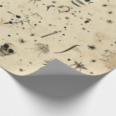 Vintage Spooky Halloween Seamless Pattern ラッピングペーパー (角)