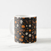 Vintage Spooky Pattern Coffee Mug - Classic Hallo コーヒーマグカップ (正面左)