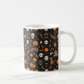 Vintage Spooky Pattern Coffee Mug - Classic Hallo コーヒーマグカップ