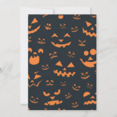 Vintage Spooky Pumpkin Head Halloween Bash Invitat 招待状 (裏面)