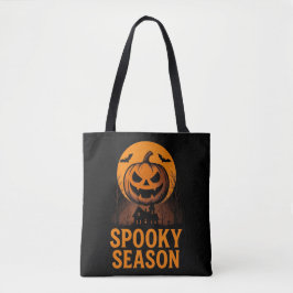 Vintage SPOOKY SEASON Jack-O'-Lantern Halloween トートバッグ