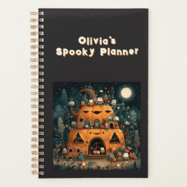 Vintage Spooky Season Pumpkin House Halloween プランナー手帳