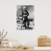 Vintage Sports Photo, Boston Baseball Player ポスター (キッチン)