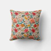 Vintage Spring Floral Seamless Pattern クッション (裏面)