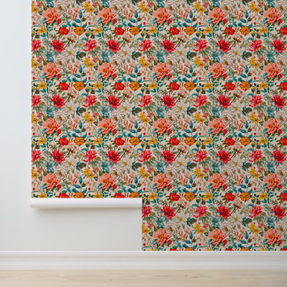 Vintage Spring Floral Seamless Pattern 壁紙