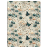 Vintage Spring Flowers and Butterflies クリップボード (裏面)