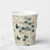 Vintage Spring Flowers and Butterflies 紙コップ (左)