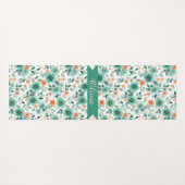 Vintage Spring Green Floral Personalized ヨガマット (裏面(横))