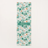 Vintage Spring Green Floral Personalized ヨガマット (裏面)