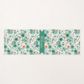 Vintage Spring Green Floral Personalized ヨガマット (正面(横))
