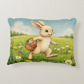 Vintage Spring Meadow Easter Bunny  アクセントクッション (裏面)
