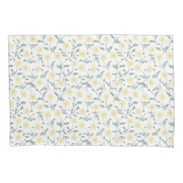 Vintage Spring Modern Farmhouse Daisy Pattern 枕カバー
