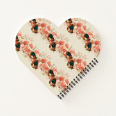 Vintage Spring Pink Flowers with Butterflies ノートブック (裏面)