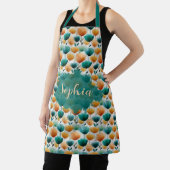 Vintage Spring Yellow and Green Floral エプロン (インサイチュ)