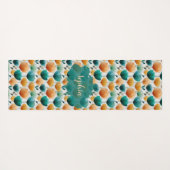 Vintage Spring Yellow and Green Floral ヨガマット (裏面(横))