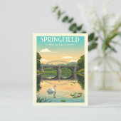 Vintage Springfield Massachusetts ポストカード (スタンド正面)