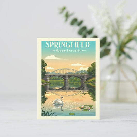 Vintage Springfield Massachusetts ポストカード (スタンド正面)