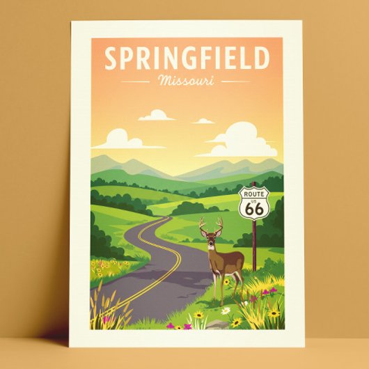 Vintage Springfield Missouri ポストカード