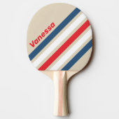 Vintage Squadron Angled Striping with Name 卓球ラケット (裏面)