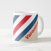 Vintage Squadron Stripes with Name ジャンボコーヒーマグカップ (正面右)