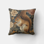 Vintage Squirrel and Flowers Pattern クッション (裏面)