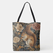 Vintage Squirrel and Flowers Pattern  トートバッグ (裏面)