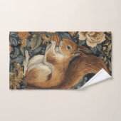 Vintage Squirrel and Flowers Pattern  バスタオルセット (ハンドタオル)