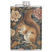 Vintage Squirrel and Flowers Pattern  フラスク (正面)