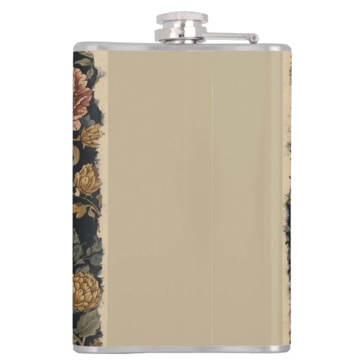 Vintage Squirrel and Flowers Pattern  フラスク (裏面)