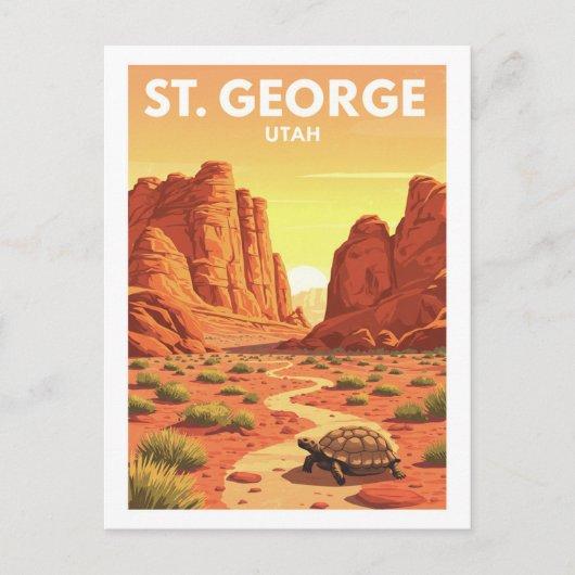 Vintage St. George Utah ポストカード (正面)