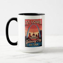 Vintage St. Louis Missouri Retro Travel Poster マグカップ