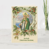 Vintage St. Patrick Irish Christmas Blessing カード (正面)