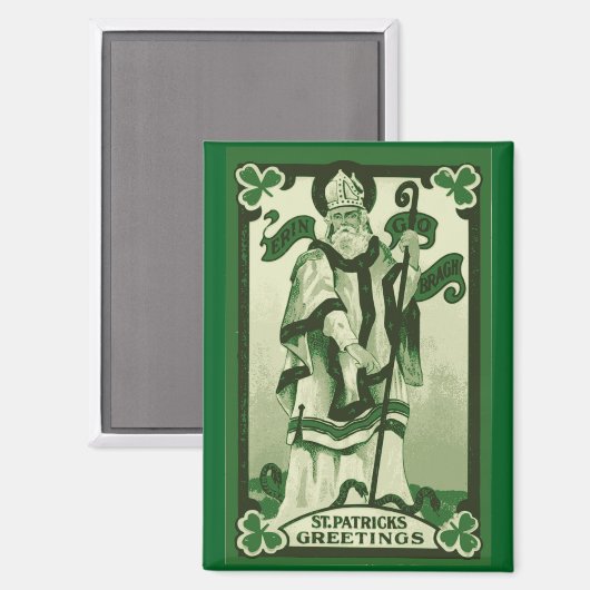 Vintage St. Patrick's Day Magnet マグネット (正面/裏面)