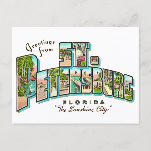 Vintage St Petersburg FL Postcard ポストカード (正面)