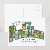 Vintage St Petersburg FL Postcard ポストカード (正面/裏面)
