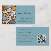 Vintage Stained Glass Mosaic Business Card 名刺 (正面/裏面)