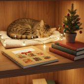 Vintage Stamps Christmas Cats Retro Holiday Cat プランナー手帳