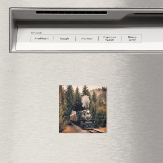 Vintage Steam Engine Train マグネット (インサイチュ (食洗機))