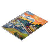 Vintage Steam Engine Train Sketch ノートブック (左側)