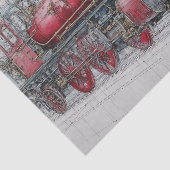 Vintage Steam Train Blueprint 薄葉紙 (詳細)