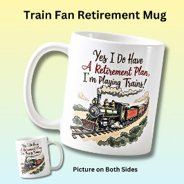 Vintage Steam Train Yes Retirement Plan コーヒーマグカップ