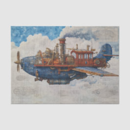 Vintage Steampunk Airship 薄葉紙