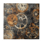 Vintage Steampunk Ceramic Tile タイル (正面)