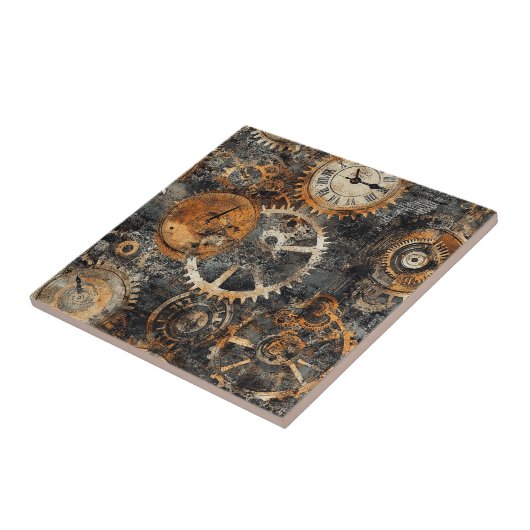 Vintage Steampunk Ceramic Tile タイル (側面)