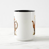 Vintage Steampunk Teapot Floral Art マグカップ (中央)