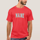 Vintage Stencil Maine State Tシャツ (正面)